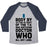 Virgin Teez  Baseball Tee Unisex Tri-Blend Baseball Tee / small / Athletic Gray / Navy BODY BY SITTING IN FRONT OF MY T.V. AND WATCHING DOCTOR WHO. UNISEX TRI-BLEND BASEBALL TEE