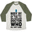 Virgin Teez  Baseball Tee Unisex Tri-Blend Baseball Tee / small / Oatmeal / Moss BODY BY SITTING IN FRONT OF MY T.V. AND WATCHING DOCTOR WHO. UNISEX TRI-BLEND BASEBALL TEE