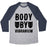 Virgin Teez  Baseball Tee Unisex Tri-Blend Baseball Tee / small / Athletic Gray / Navy BODY BY VIBRANIUM PARODY UNISEX TRI-BLEND BASEBALL TEE