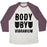 Virgin Teez  Baseball Tee Unisex Tri-Blend Baseball Tee / small / Oatmeal / Maroon BODY BY VIBRANIUM PARODY UNISEX TRI-BLEND BASEBALL TEE