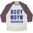 Virgin Teez  Baseball Tee Unisex Tri-Blend Baseball Tee / small / Oatmeal / Maroon BODY BY VIBRANIUM PARODY WHITE PRINT UNISEX TRI-BLEND BASEBALL TEE