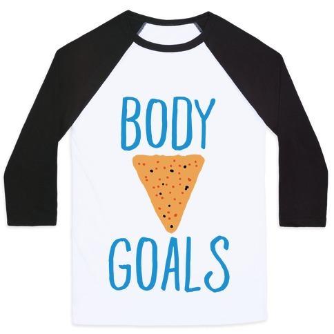 Virgin Teez  Baseball Tee Unisex Classic Baseball Tee / x-small / White/Black BODY GOALS UNISEX CLASSIC BASEBALL TEE