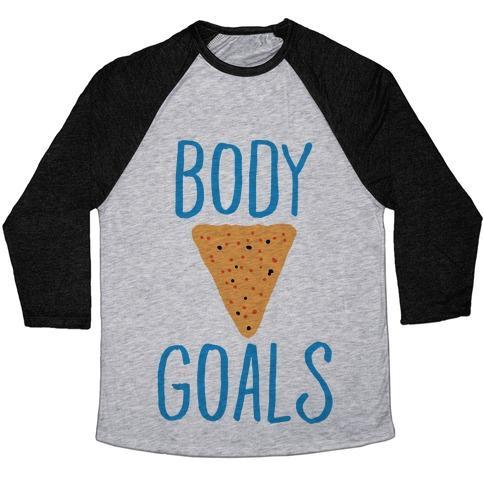 Virgin Teez  Baseball Tee Unisex Tri-Blend Baseball Tee / small / Athletic Gray / Black BODY GOALS UNISEX TRI-BLEND BASEBALL TEE