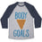 Virgin Teez  Baseball Tee Unisex Tri-Blend Baseball Tee / small / Athletic Gray / Navy BODY GOALS UNISEX TRI-BLEND BASEBALL TEE