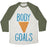 Virgin Teez  Baseball Tee Unisex Tri-Blend Baseball Tee / small / Oatmeal / Moss BODY GOALS UNISEX TRI-BLEND BASEBALL TEE