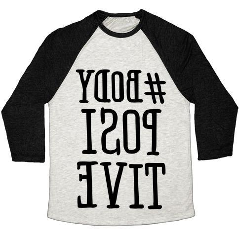 Virgin Teez  Baseball Tee #BODY POSITIVE MIRROR VERSION UNISEX TRI-BLEND BASEBALL TEE