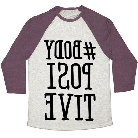 Virgin Teez  Baseball Tee #BODY POSITIVE MIRROR VERSION UNISEX TRI-BLEND BASEBALL TEE