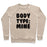 Virgin Teez  Pullover Crewneck Sweatshirt / x-small / Heathered Oatmeal BODY TYPE: MINE CREWNECK SWEATSHIRT