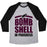 Virgin Teez  Baseball Tee Unisex Tri-Blend Baseball Tee / small / Athletic Gray / Black BOMBSHELL IN PROGRESS UNISEX TRI-BLEND BASEBALL TEE