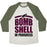 Virgin Teez  Baseball Tee Unisex Tri-Blend Baseball Tee / small / Oatmeal / Moss BOMBSHELL IN PROGRESS UNISEX TRI-BLEND BASEBALL TEE