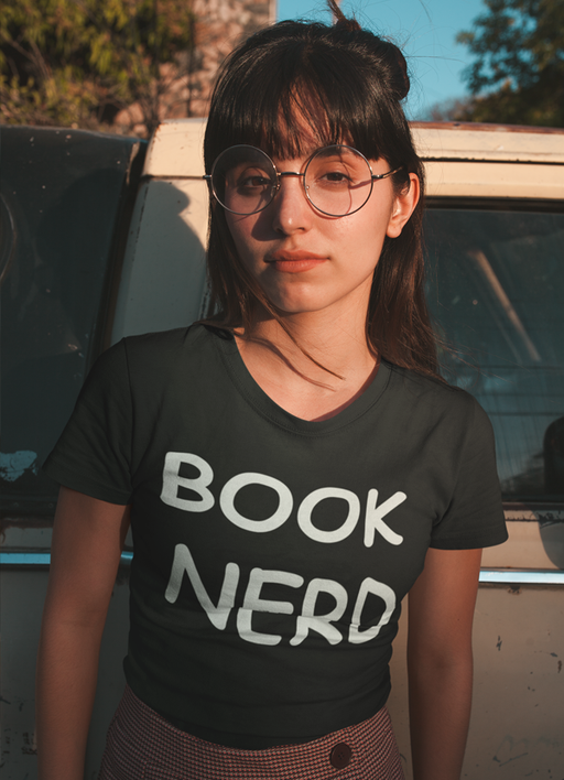 Virgin Teez Women T-Shirt SMALL Book Nerd Women T-shirt