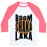 Virgin Teez  Baseball Tee Unisex Classic Baseball Tee / x-small / White/Neon Pink BOOM SHAKA LAKA! UNISEX CLASSIC BASEBALL TEE