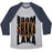 Virgin Teez  Baseball Tee Unisex Tri-Blend Baseball Tee / small / Athletic Gray / Navy BOOM SHAKA LAKA! UNISEX TRI-BLEND BASEBALL TEE