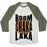 Virgin Teez  Baseball Tee Unisex Tri-Blend Baseball Tee / small / Oatmeal / Moss BOOM SHAKA LAKA! UNISEX TRI-BLEND BASEBALL TEE