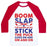 Virgin Teez  Baseball Tee Unisex Classic Baseball Tee / x-small / White/Red BOOM SLAP THE SOUND OF MY STICK UNISEX CLASSIC BASEBALL TEE