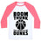 Virgin Teez  Baseball Tee Unisex Classic Baseball Tee / x-small / White/Neon Pink BOOM, THUNK, THE SOUND OF MY DUNKS UNISEX CLASSIC BASEBALL TEE