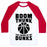 Virgin Teez  Baseball Tee Unisex Classic Baseball Tee / x-small / White/Red BOOM, THUNK, THE SOUND OF MY DUNKS UNISEX CLASSIC BASEBALL TEE