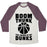 Virgin Teez  Baseball Tee Unisex Tri-Blend Baseball Tee / small / Oatmeal / Maroon BOOM, THUNK, THE SOUND OF MY DUNKS UNISEX TRI-BLEND BASEBALL TEE