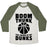 Virgin Teez  Baseball Tee Unisex Tri-Blend Baseball Tee / small / Oatmeal / Moss BOOM, THUNK, THE SOUND OF MY DUNKS UNISEX TRI-BLEND BASEBALL TEE