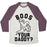 Virgin Teez  Baseball Tee Unisex Tri-Blend Baseball Tee / small / Oatmeal / Maroon BOOS YOUR DADDY UNISEX TRI-BLEND BASEBALL TEE