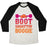 Virgin Teez  Baseball Tee Unisex Tri-Blend Baseball Tee / small / Oatmeal / Black BOOT SQUATTIN' BOOGIE UNISEX TRI-BLEND BASEBALL TEE
