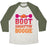Virgin Teez  Baseball Tee Unisex Tri-Blend Baseball Tee / small / Oatmeal / Moss BOOT SQUATTIN' BOOGIE UNISEX TRI-BLEND BASEBALL TEE