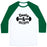 Virgin Teez  Baseball Tee Unisex Classic Baseball Tee / x-small / White/Dark Green BOOTY AND BICEPS UNISEX CLASSIC BASEBALL TEE