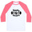 Virgin Teez  Baseball Tee Unisex Classic Baseball Tee / x-small / White/Neon Pink BOOTY AND BICEPS UNISEX CLASSIC BASEBALL TEE