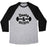 Virgin Teez  Baseball Tee Unisex Tri-Blend Baseball Tee / small / Athletic Gray / Black BOOTY AND BICEPS UNISEX TRI-BLEND BASEBALL TEE