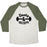 Virgin Teez  Baseball Tee Unisex Tri-Blend Baseball Tee / small / Oatmeal / Moss BOOTY AND BICEPS UNISEX TRI-BLEND BASEBALL TEE