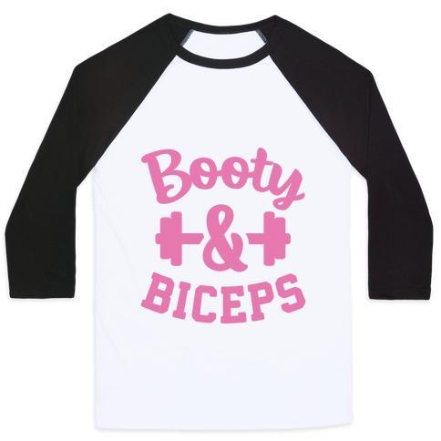 BOOTY & BICEPS UNISEX CLASSIC BASEBALL TEE