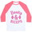 Virgin Teez  Baseball Tee Unisex Classic Baseball Tee / x-small / White/Neon Pink BOOTY & BICEPS UNISEX CLASSIC BASEBALL TEE