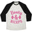 Virgin Teez  Baseball Tee Unisex Tri-Blend Baseball Tee / small / Oatmeal / Black BOOTY & BICEPS UNISEX TRI-BLEND BASEBALL TEE