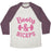 Virgin Teez  Baseball Tee Unisex Tri-Blend Baseball Tee / small / Oatmeal / Maroon BOOTY & BICEPS UNISEX TRI-BLEND BASEBALL TEE
