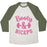 Virgin Teez  Baseball Tee Unisex Tri-Blend Baseball Tee / small / Oatmeal / Moss BOOTY & BICEPS UNISEX TRI-BLEND BASEBALL TEE