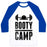 Virgin Teez  Baseball Tee Unisex Classic Baseball Tee / x-small / White/Blue BOOTY CAMP UNISEX CLASSIC BASEBALL TEE