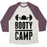 Virgin Teez  Baseball Tee Unisex Tri-Blend Baseball Tee / small / Oatmeal / Maroon BOOTY CAMP UNISEX TRI-BLEND BASEBALL TEE