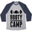 Virgin Teez  Baseball Tee Unisex Tri-Blend Baseball Tee / small / Athletic Gray / Navy BOOTY CAMP UNISEX TRI-BLEND BASEBALL TEE