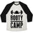 Virgin Teez  Baseball Tee Unisex Tri-Blend Baseball Tee / small / Oatmeal / Black BOOTY CAMP UNISEX TRI-BLEND BASEBALL TEE