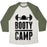 Virgin Teez  Baseball Tee Unisex Tri-Blend Baseball Tee / small / Oatmeal / Moss BOOTY CAMP UNISEX TRI-BLEND BASEBALL TEE
