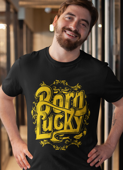 Virgin Teez T-SHIRT SMALL BORN LUCKY T-shirt