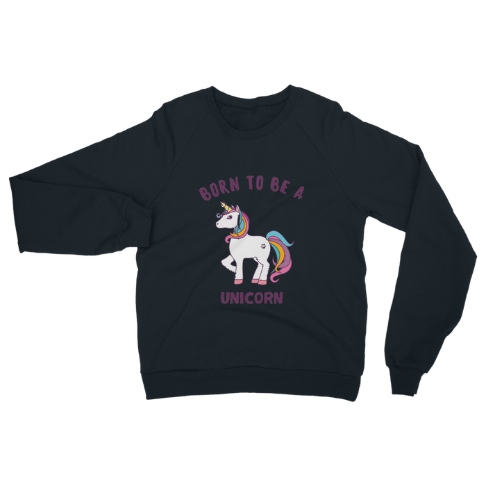 VIRGIN TEEZ Sweat shirt Navy / S Born to be a unicorn Classic Adult Sweatshirt