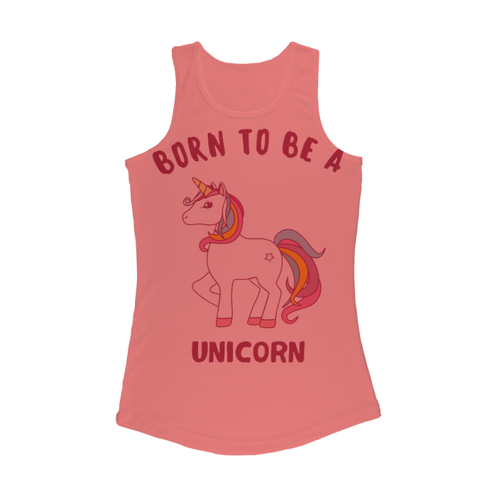 VIRGIN TEEZ Women Tank top Electric Pink / XS Born to be a unicorn Women Performance Tank Top
