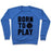 Virgin Teez  Pullover Crewneck Sweatshirt / x-small / Heathered Blue BORN TO PLAY VOLLEYBALL (TANK) CREWNECK SWEATSHIRT