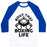 Virgin Teez  Baseball Tee Unisex Classic Baseball Tee / x-small / White/Blue BOUT THAT BOXING LIFE UNISEX CLASSIC BASEBALL TEE