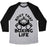 Virgin Teez  Baseball Tee Unisex Tri-Blend Baseball Tee / small / Athletic Gray / Black BOUT THAT BOXING LIFE UNISEX TRI-BLEND BASEBALL TEE