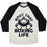 Virgin Teez  Baseball Tee Unisex Tri-Blend Baseball Tee / small / Oatmeal / Black BOUT THAT BOXING LIFE UNISEX TRI-BLEND BASEBALL TEE