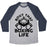 Virgin Teez  Baseball Tee Unisex Tri-Blend Baseball Tee / small / Athletic Gray / Navy BOUT THAT BOXING LIFE UNISEX TRI-BLEND BASEBALL TEE