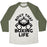 Virgin Teez  Baseball Tee Unisex Tri-Blend Baseball Tee / small / Oatmeal / Moss BOUT THAT BOXING LIFE UNISEX TRI-BLEND BASEBALL TEE