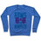 Virgin Teez  Pullover Crewneck Sweatshirt / x-small / Heathered Blue BOWS AND BURPEES CREWNECK SWEATSHIRT